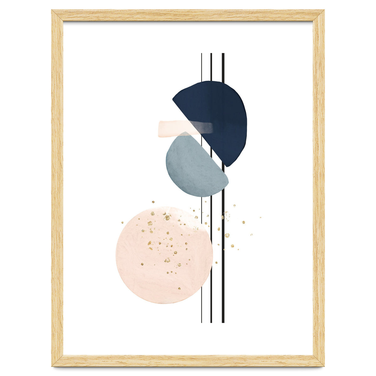 Abstract Study Blush and Navy Blue