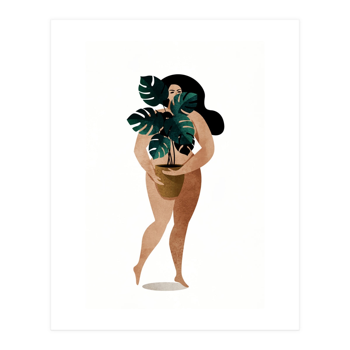 Nude With Plant (Print Only)