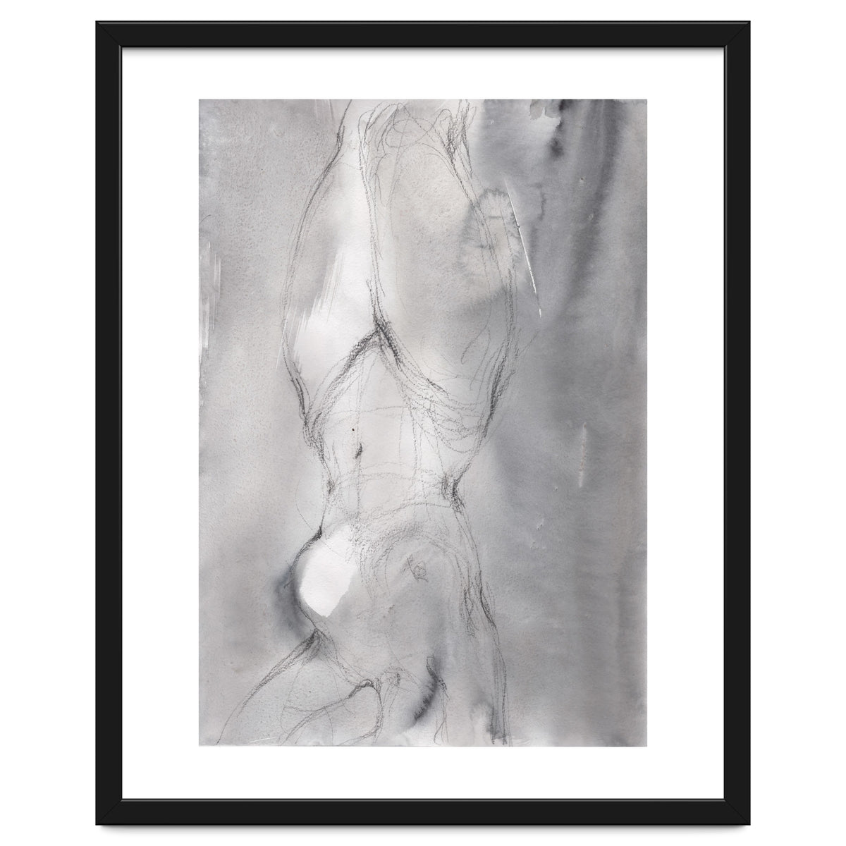 Beautiful erotic drawing of woman.