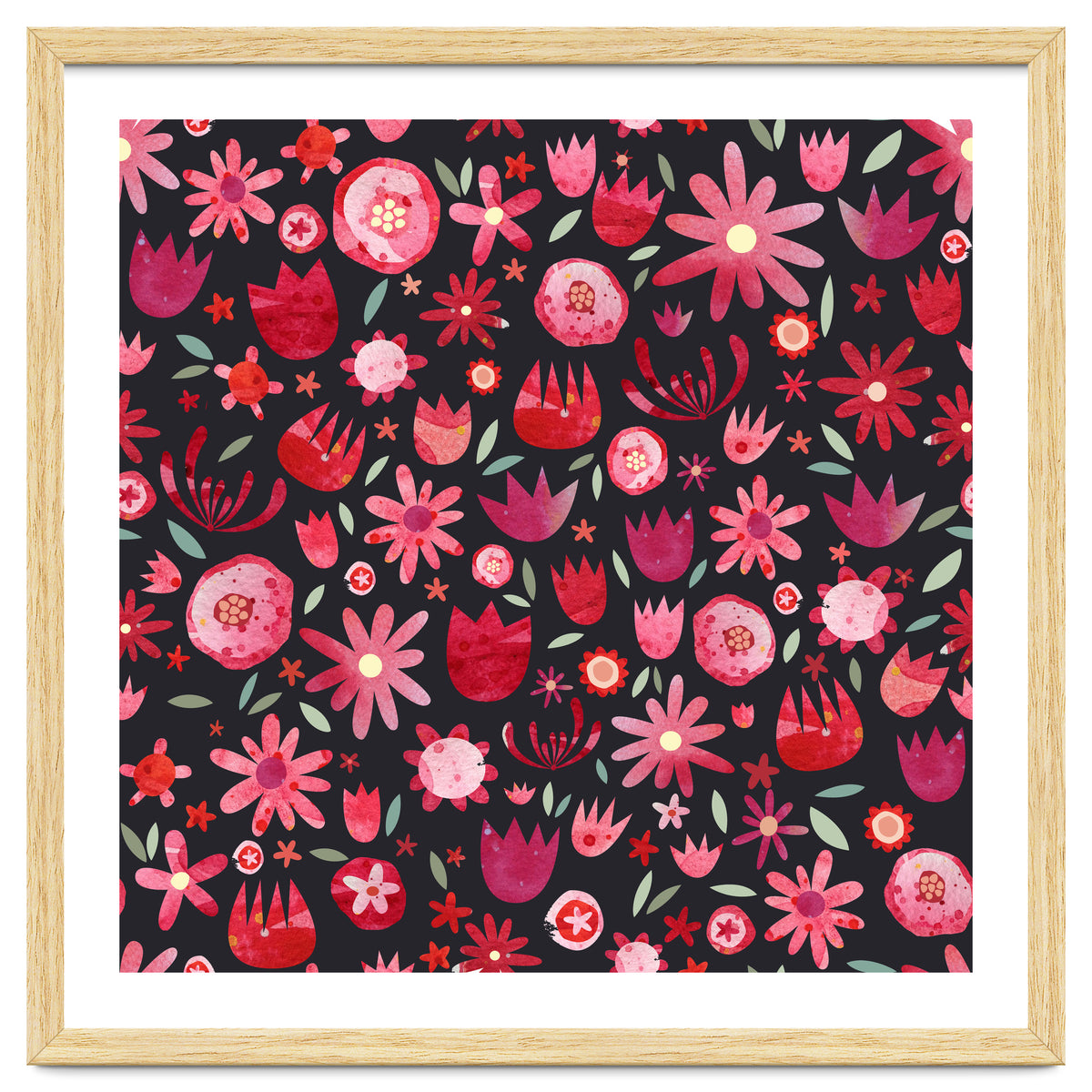 Summer Flower Circle Dark