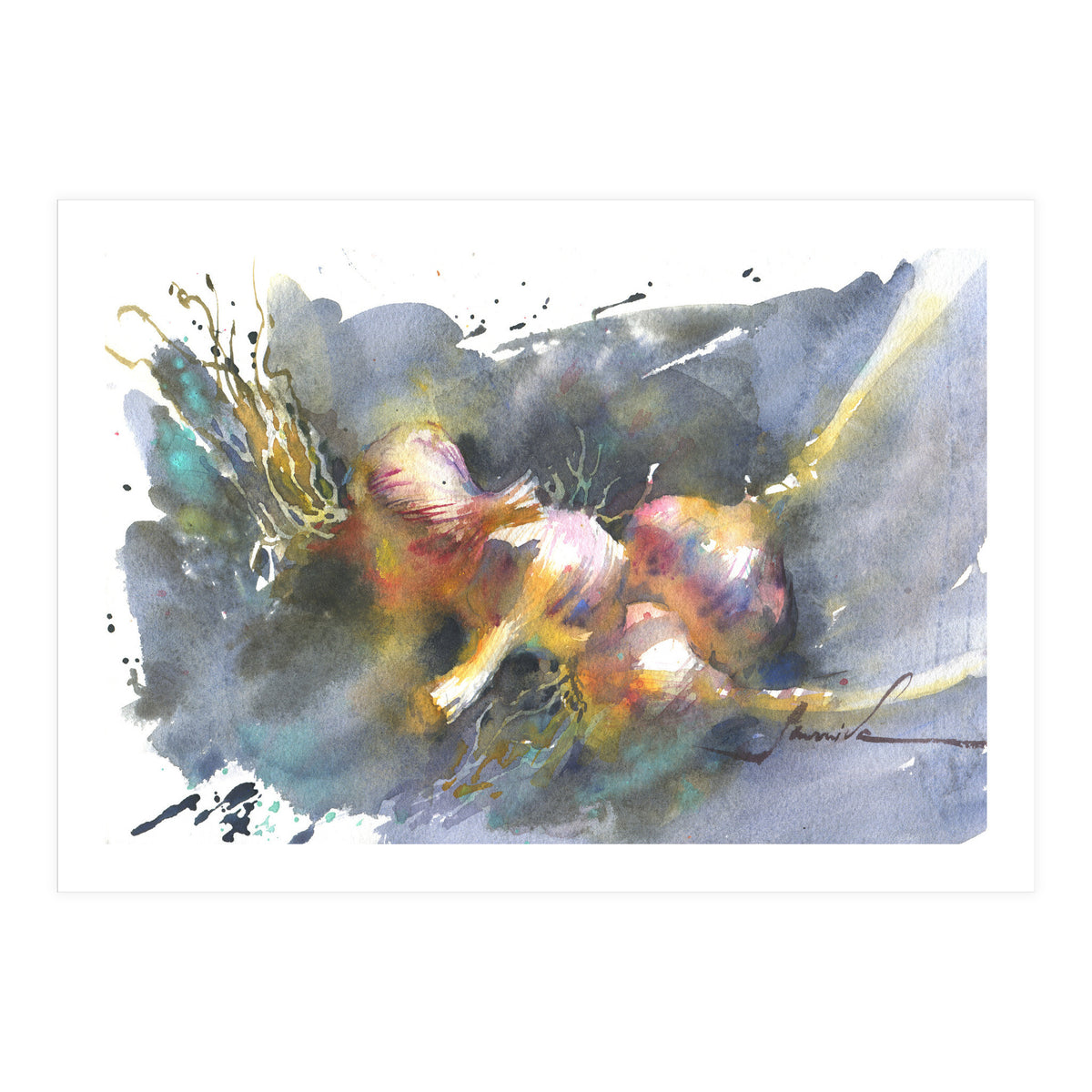 Still life painting watercolor (Print Only)