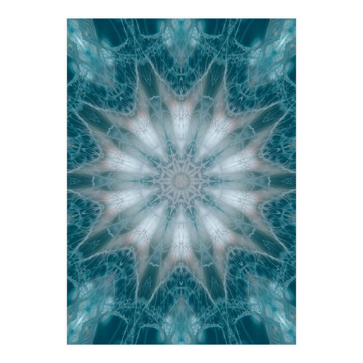 Mandala - Green, White, Rose (Print Only)