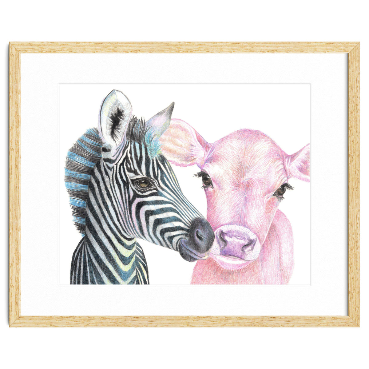 Zebra and Cow
