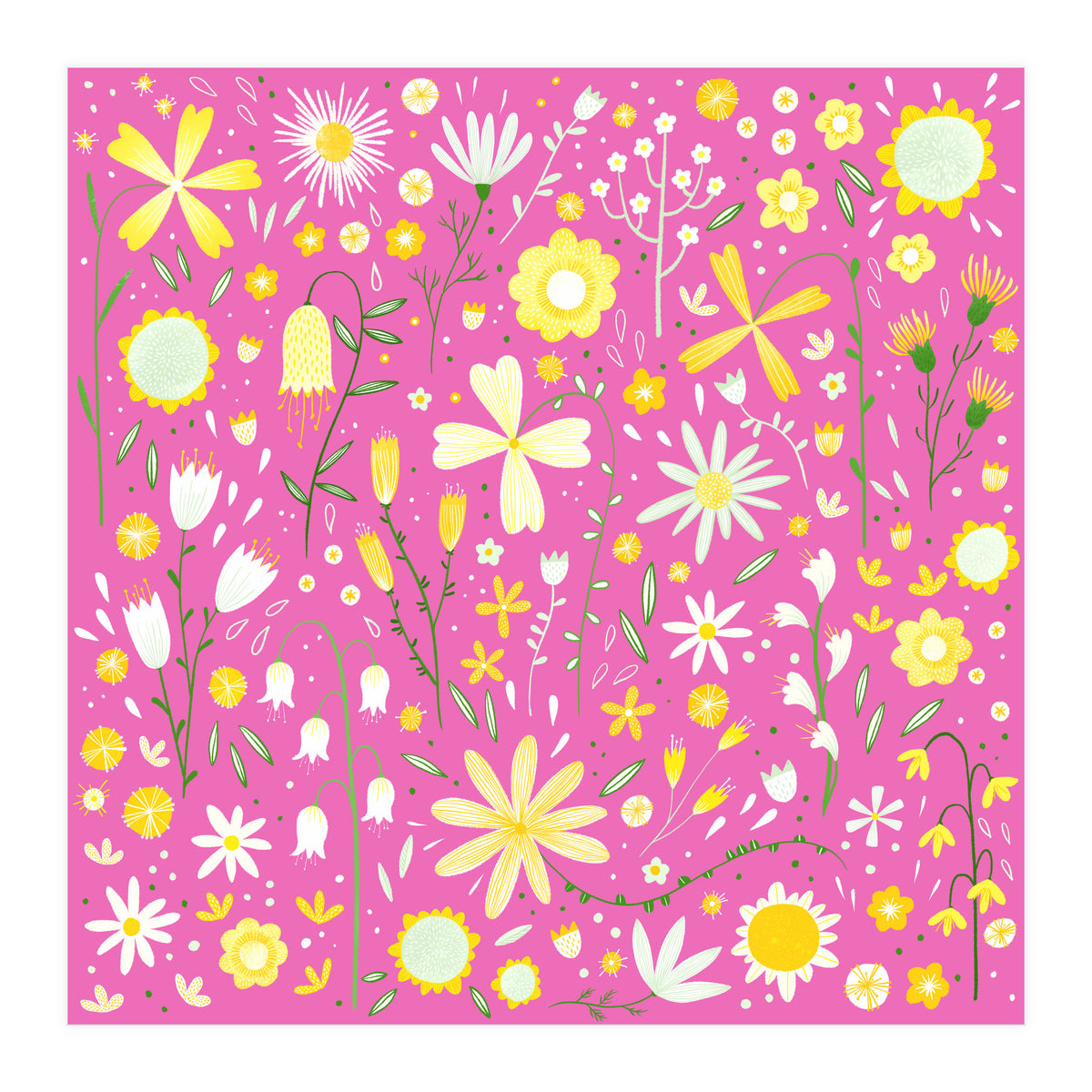 Fresh Flowers Pink (Print Only)