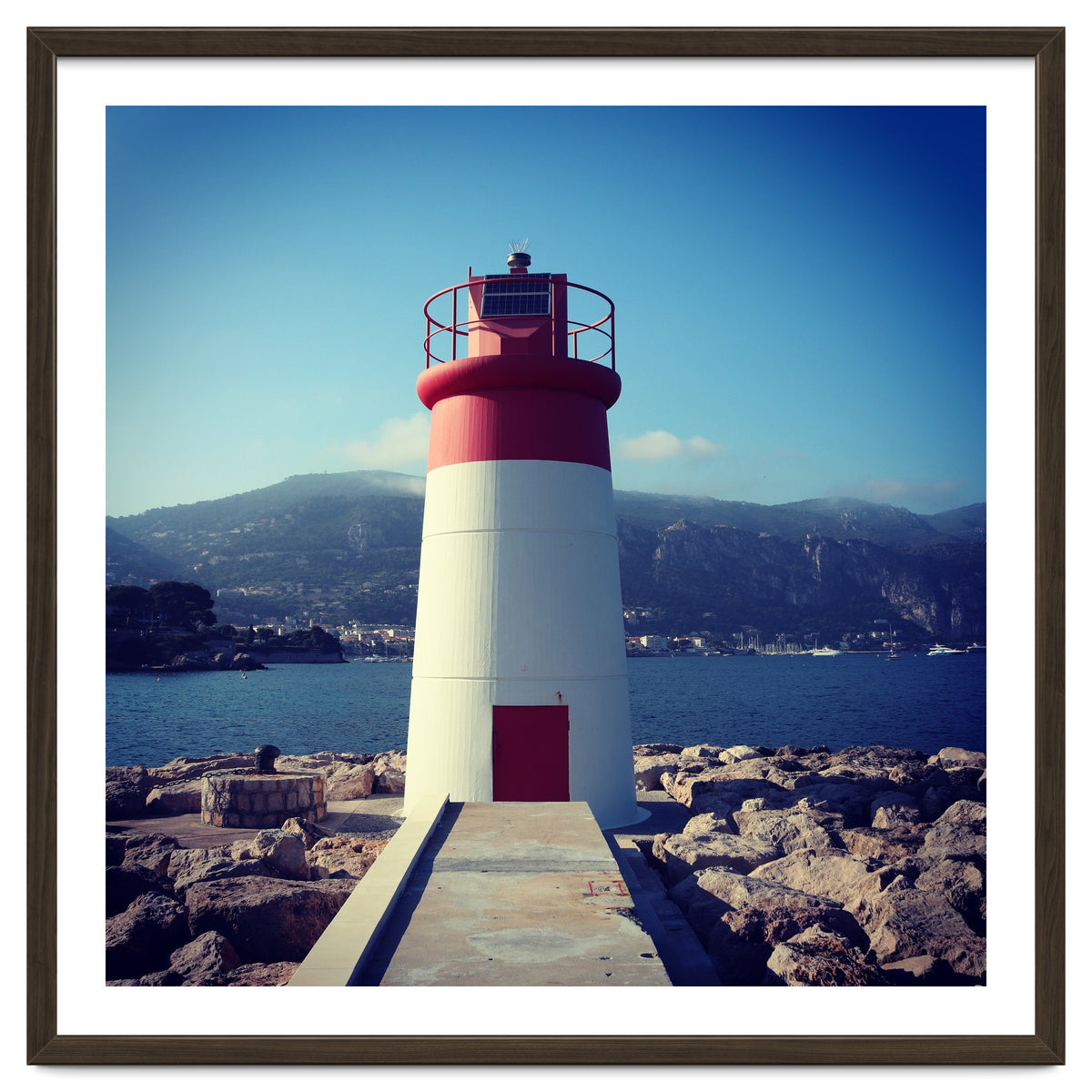 Red and white lighthouse