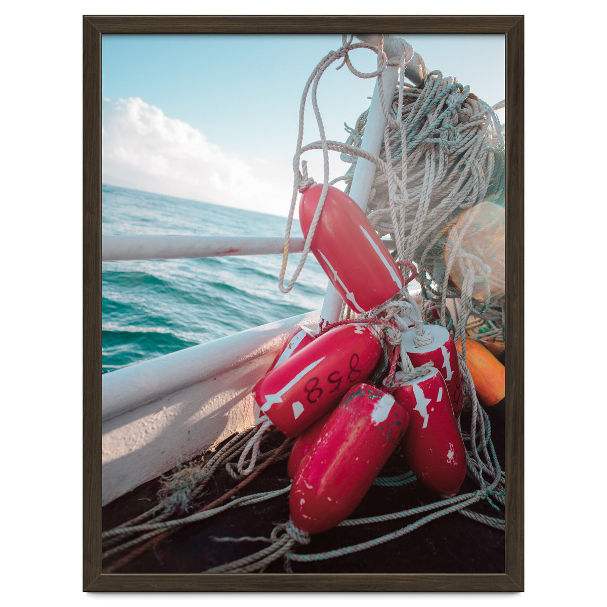 Buoys on a fishing boat