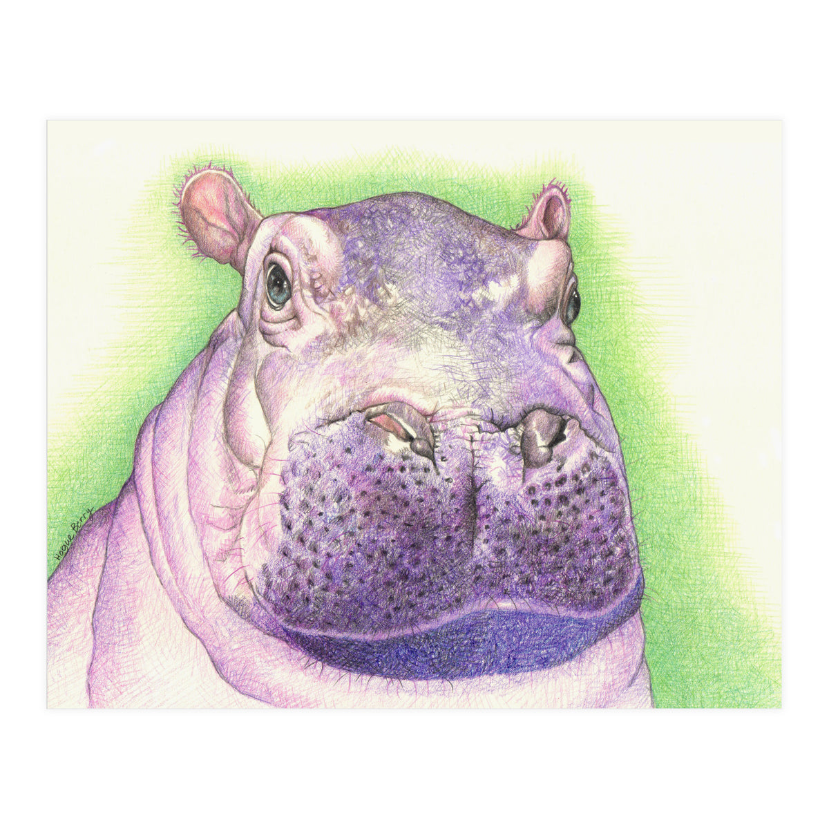 Purple Hippo (Print Only)