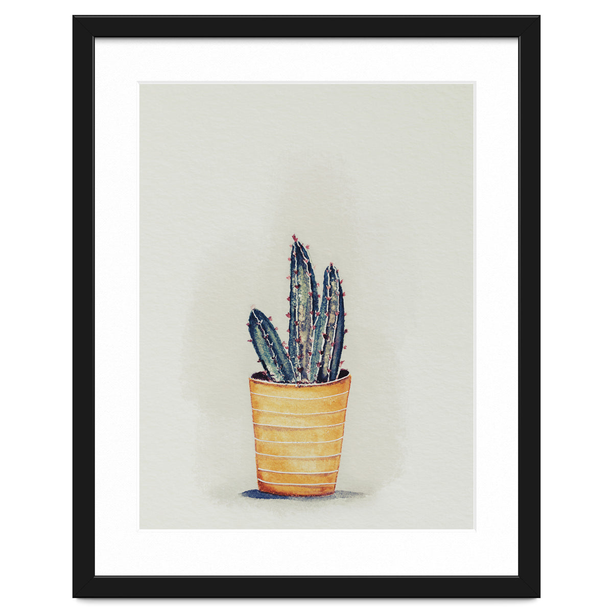 Cactus in yellow pot