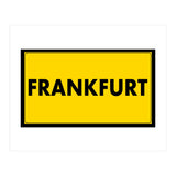 Let`s go to Frankfurt, Germany! Yellow road sign (Print Only) thumbnail