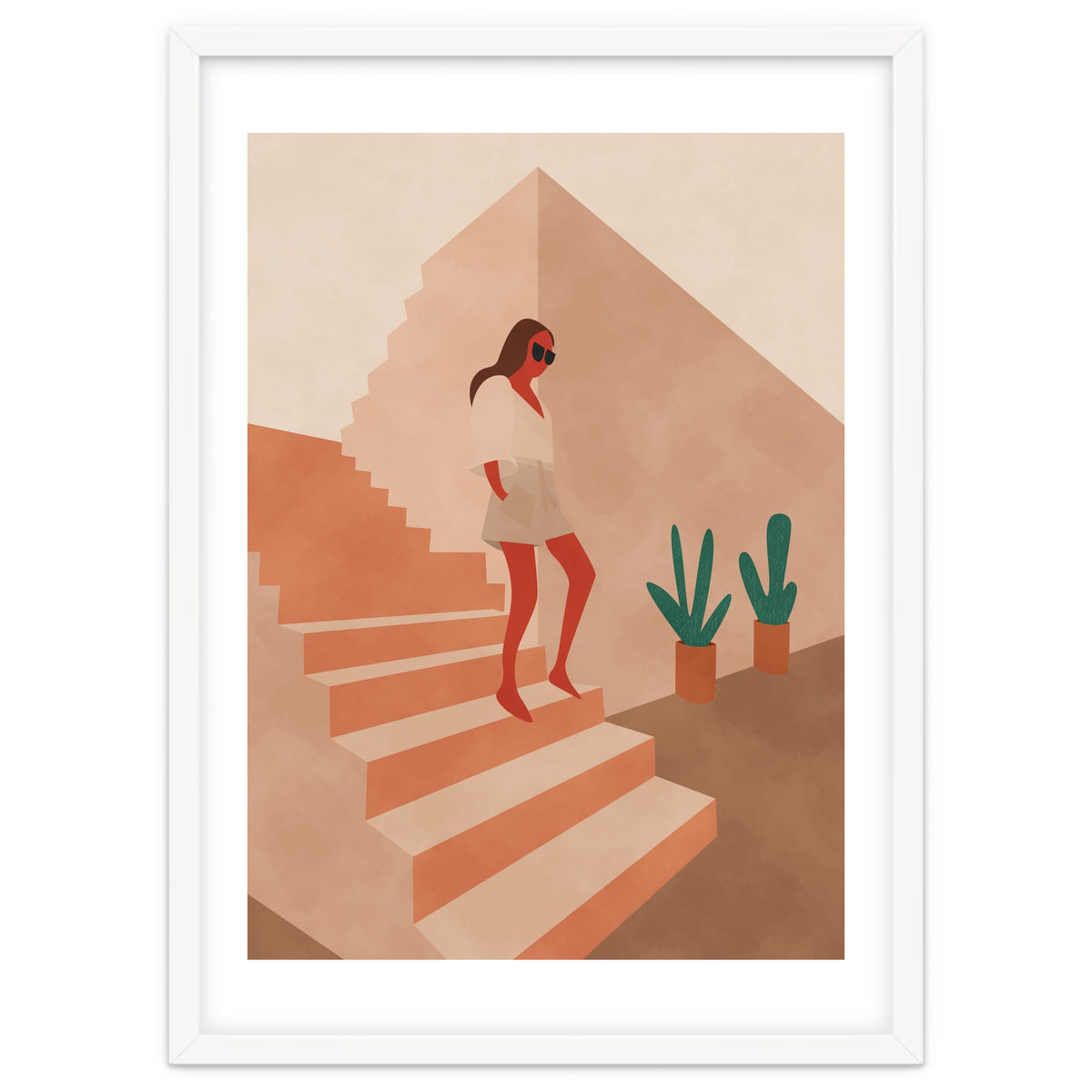 Abstract Tropical Boho Woman