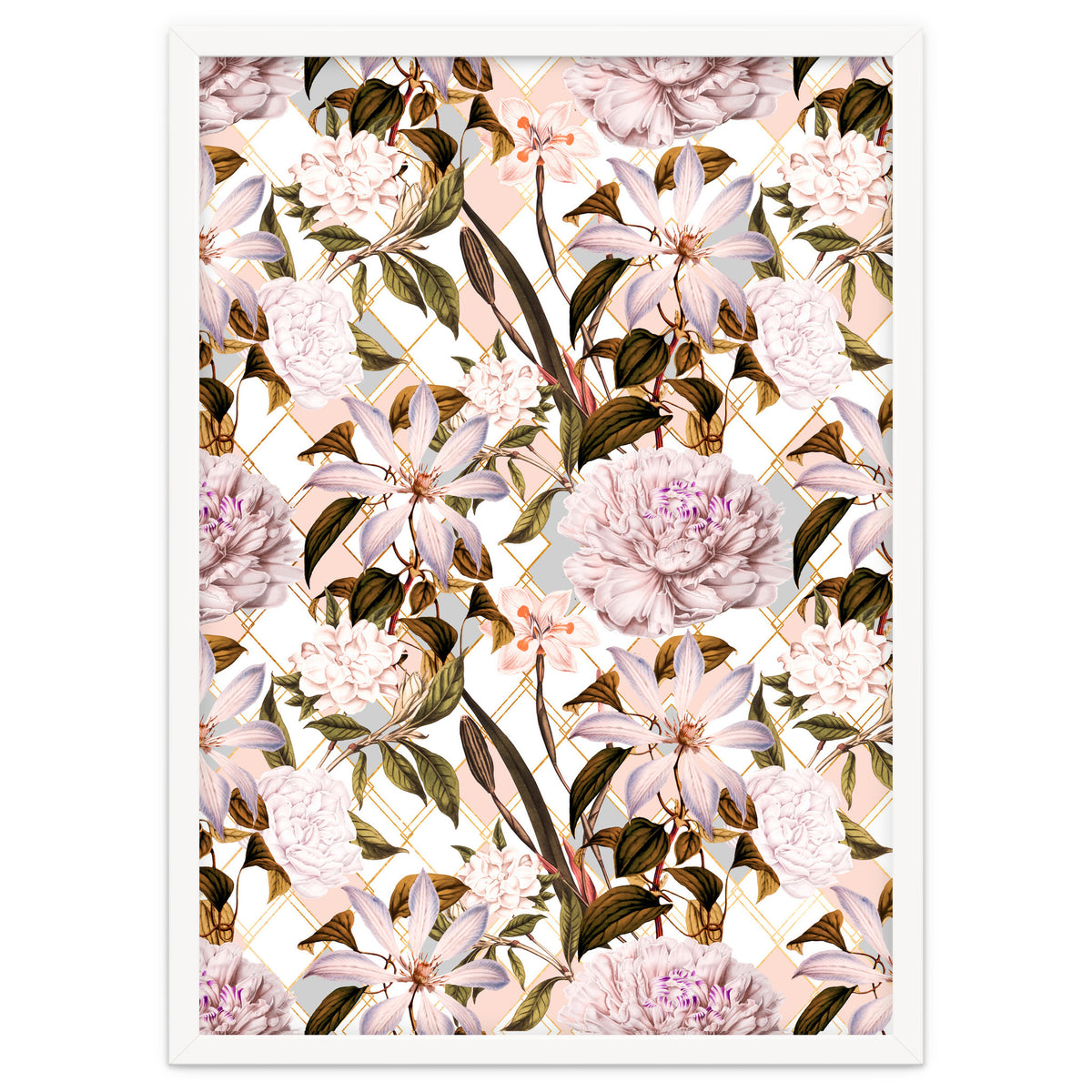 Pink flowering in geometric