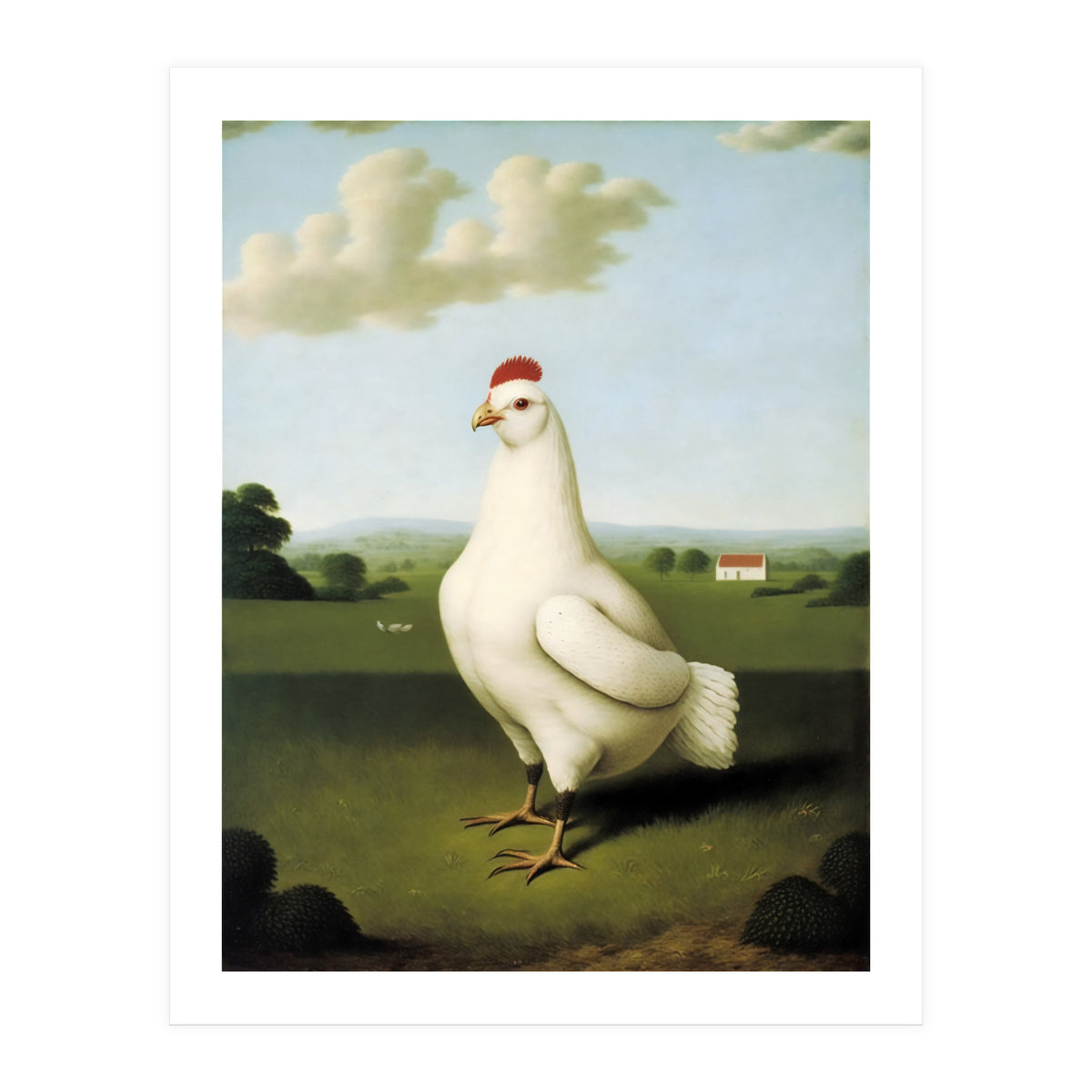 Chicken Classic Oil Painting (Print Only)