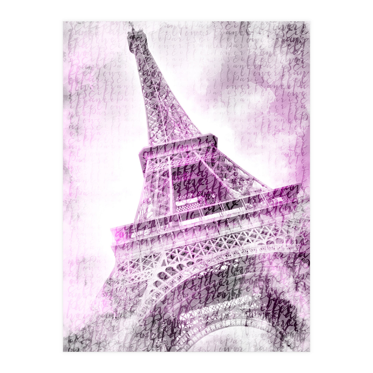 PARIS Watercolor Eiffel Tower | pink (Print Only)