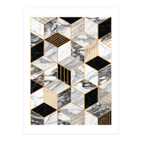 Marble Cubes 2 - Black and White (Print Only) thumbnail