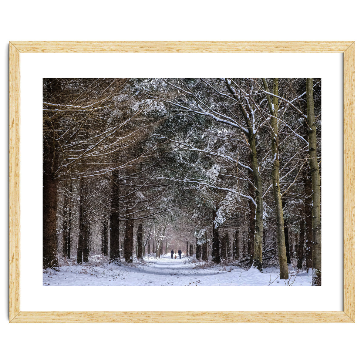 Dog Walkers in the Snow.  Heath Warren - Hampshire