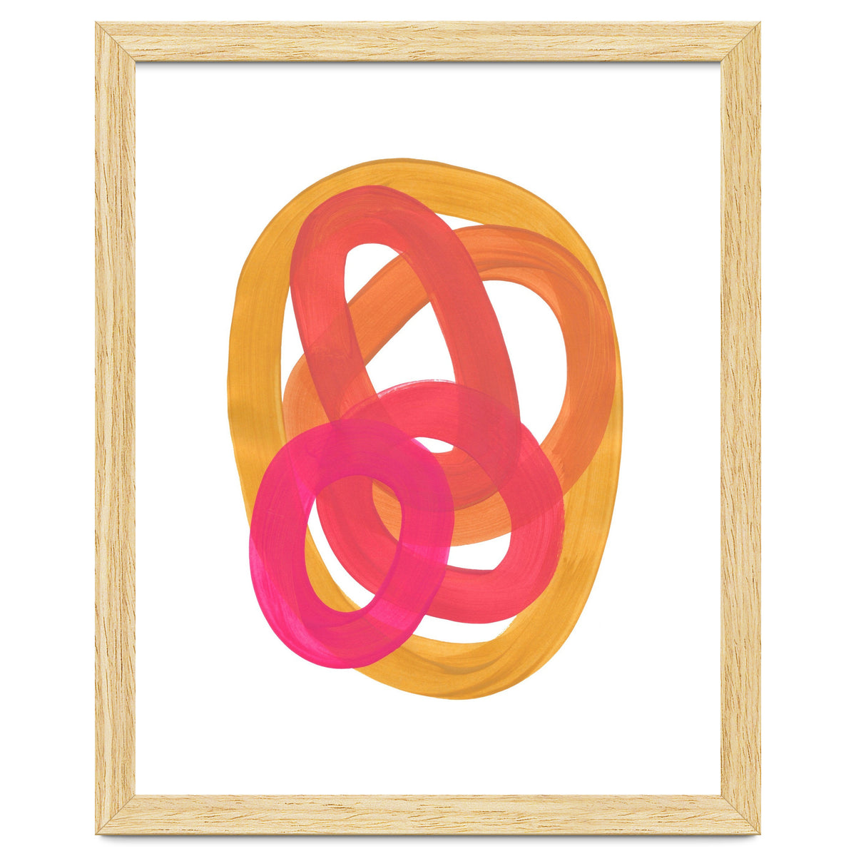 Warm Candy Colors Magenta Yellow Nesting Circles Ombre