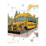 Abandoned school bus sketch (Print Only) thumbnail
