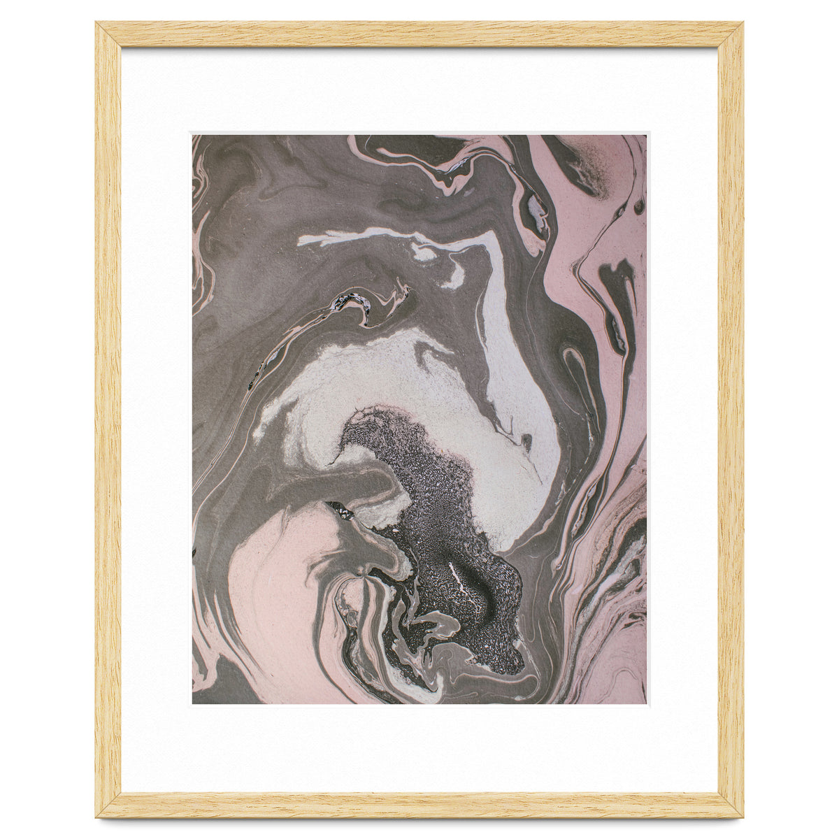 Pink and gray marbled paper