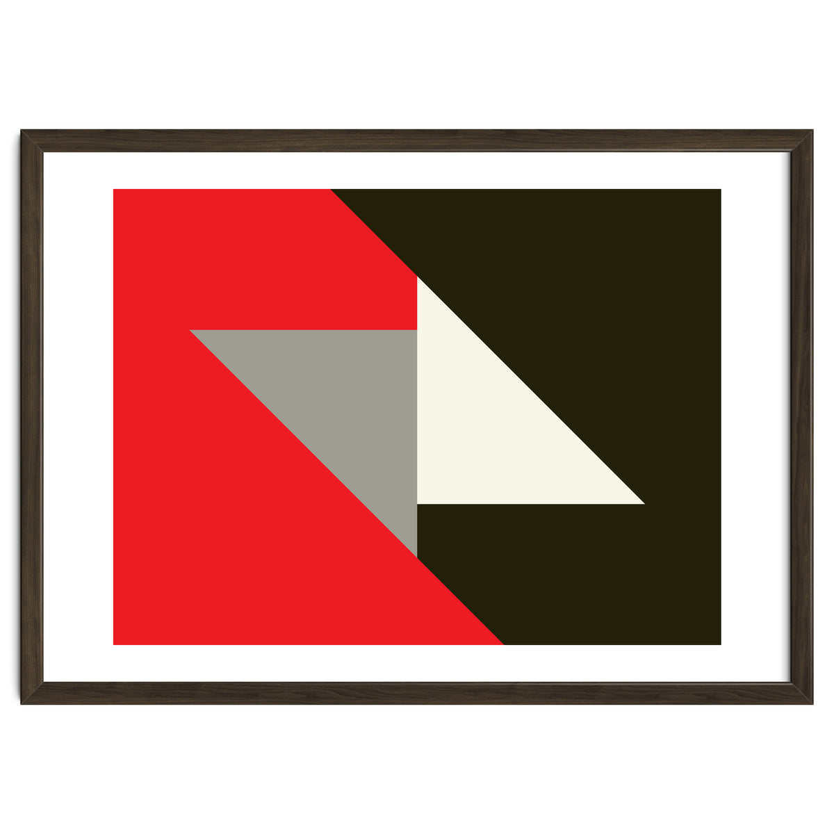 Geometric  Shapes No. 63 - triangles, red, black, grey