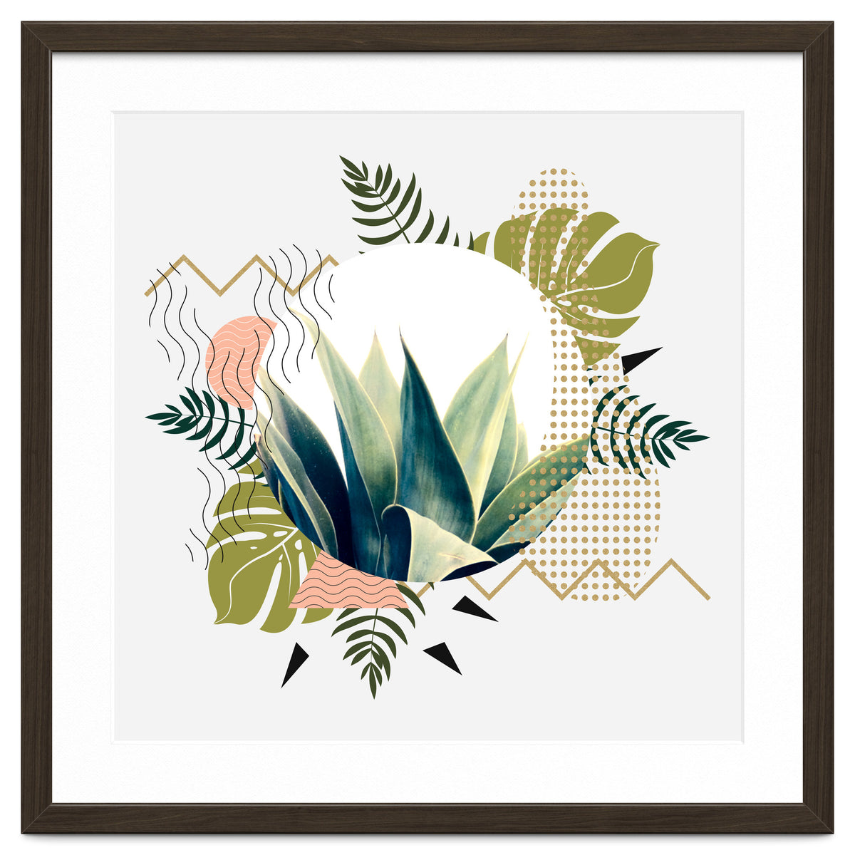 Abstract geometrical and botanical shapes