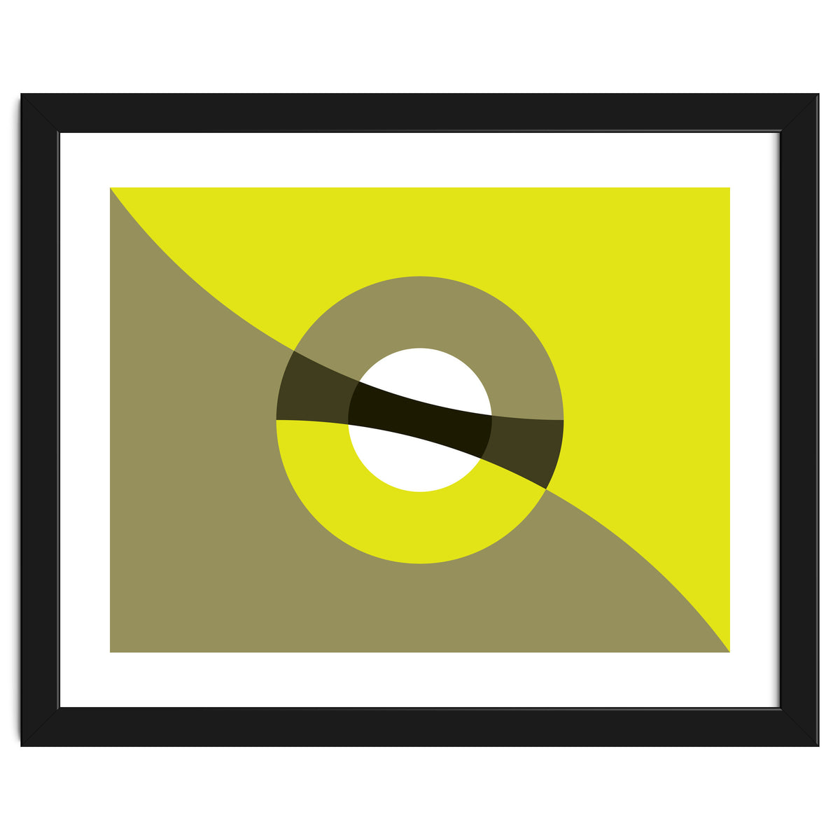 Geometric Shapes No. 44 -  mustard & beige