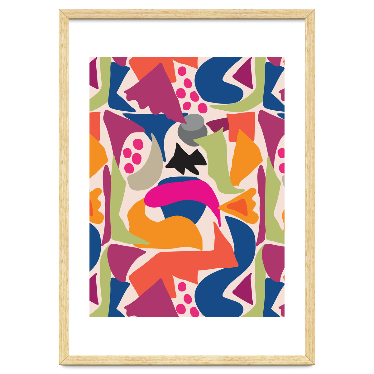 Black Fish Abstract Art