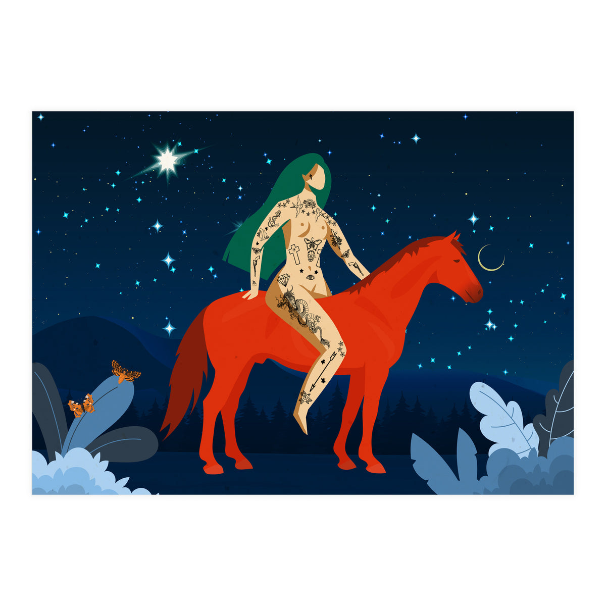 Riding My Red Horse (Print Only)