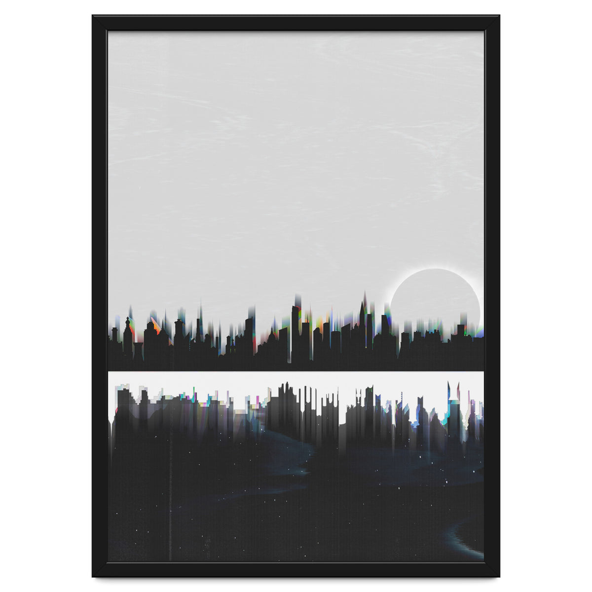 Black and white city