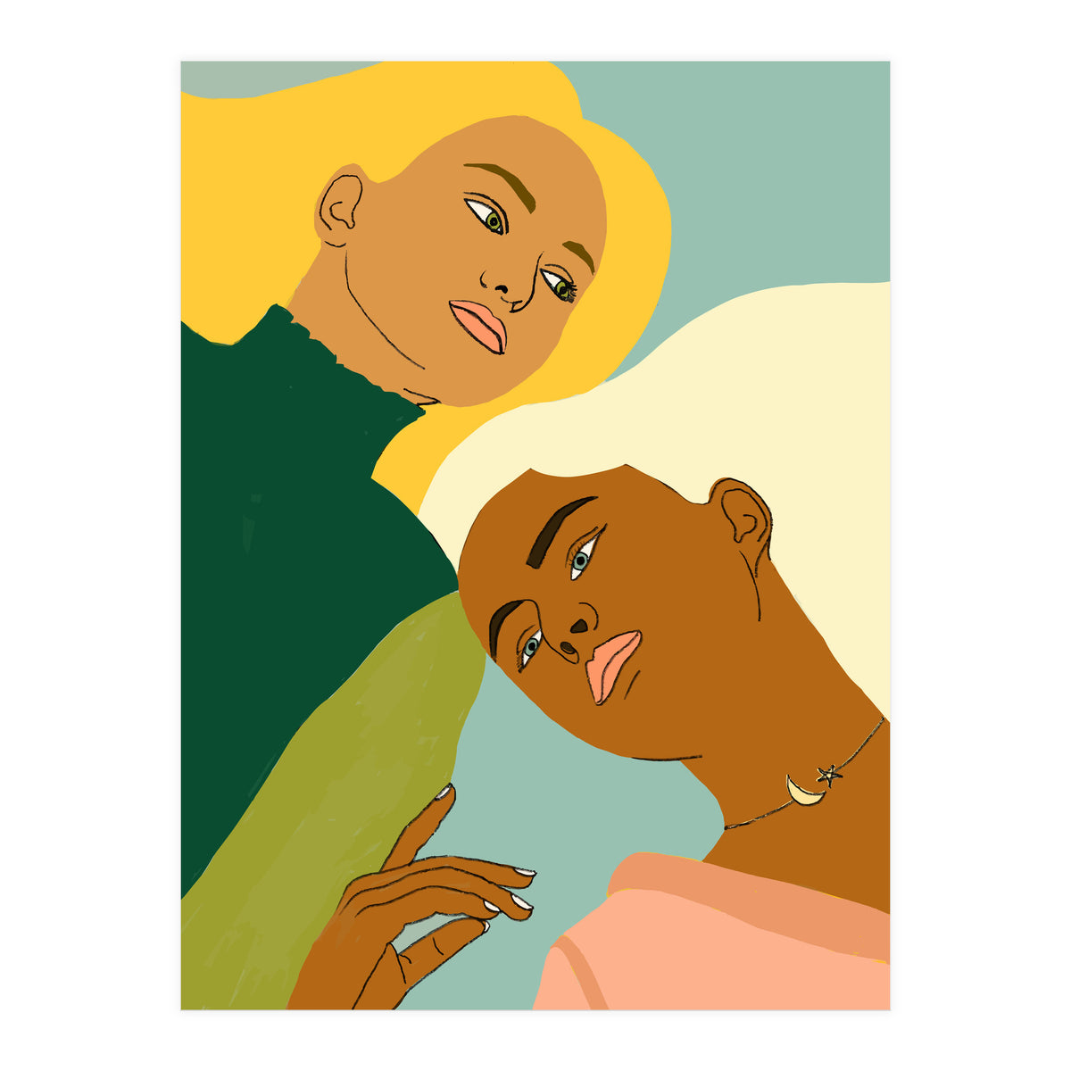 Two Souls One Body I #illustration painting (Print Only)