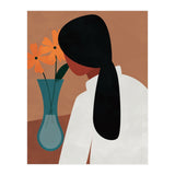 Modern Boho Woman with Flowers (Print Only) thumbnail