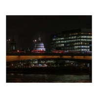 St Pauls & London Bridge photoraphed from the Southbank. (Print Only)