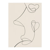 Continuous Line Art Face Drawing Floral Shapes (Print Only) thumbnail