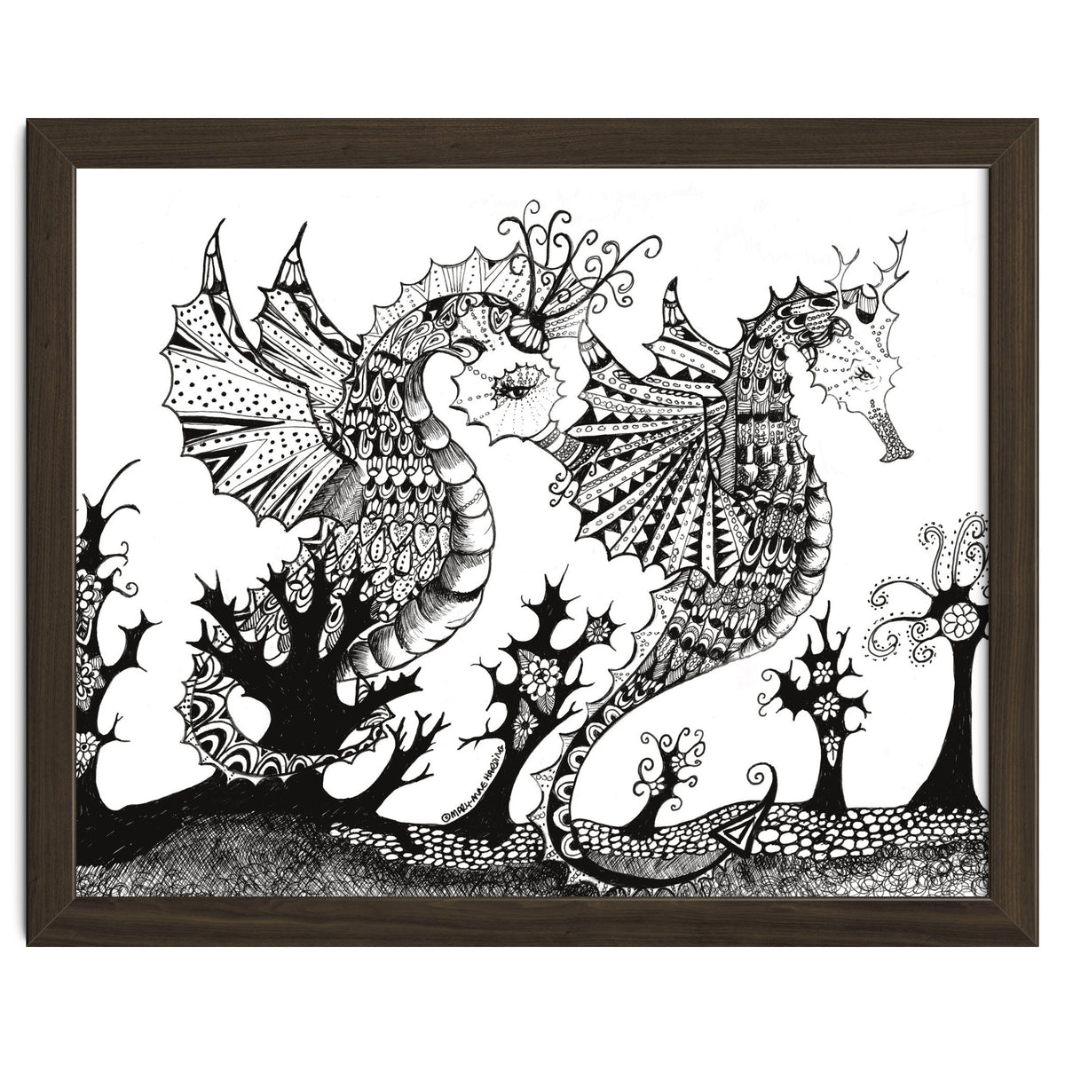 Seahorse Dragons Mystical Home