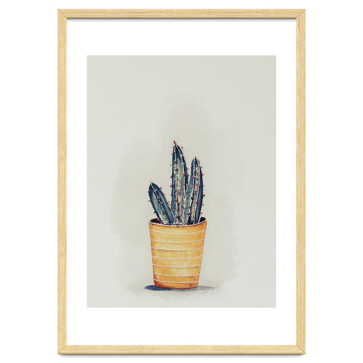 Cactus in yellow pot