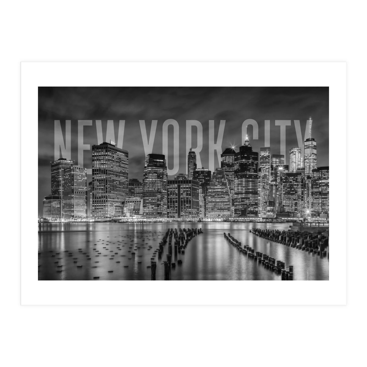 NEW YORK CITY Skyline | Monochrome (Print Only)
