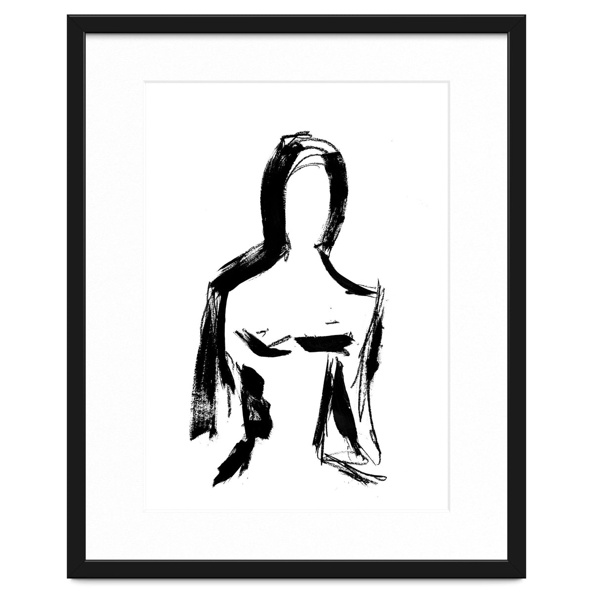 Abstract Monochrome Female Figure