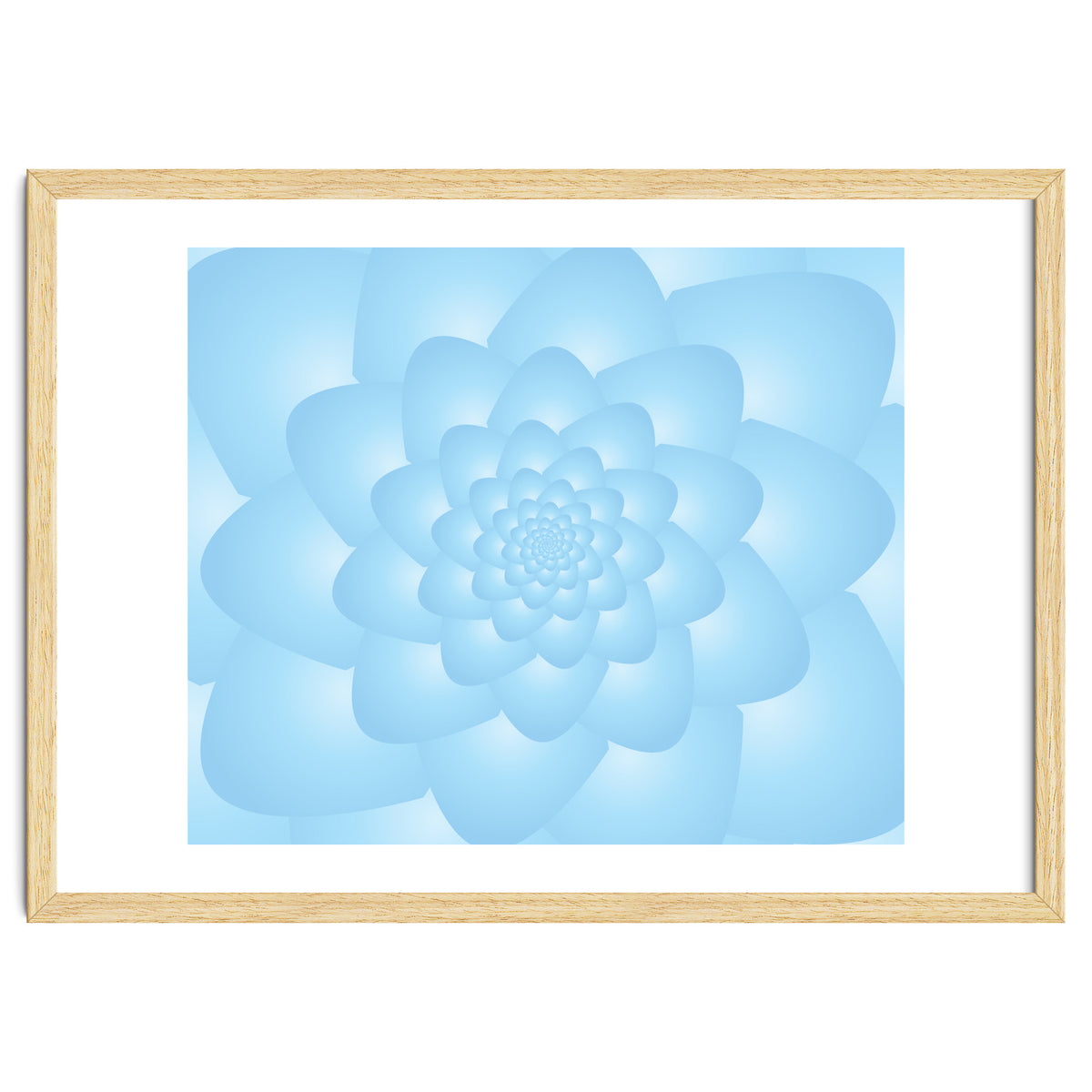 Pastel Colors Flower Pattern Set Blue