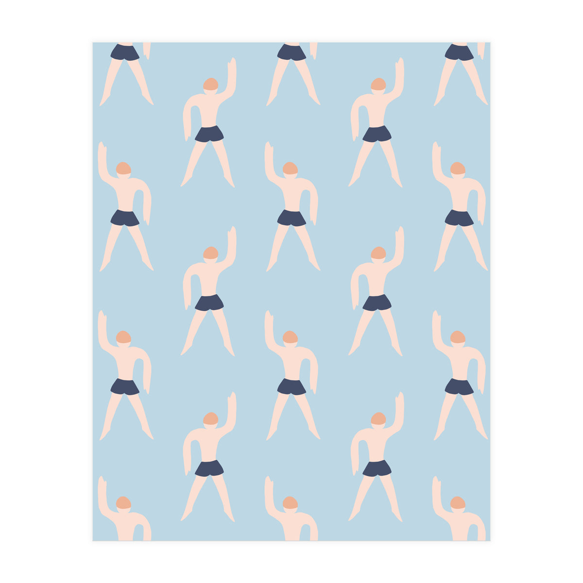 Swimming Boy Pattern (Print Only)