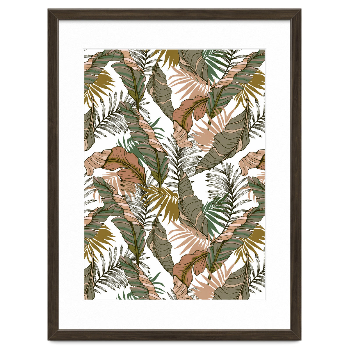 Drawing of wild tropical jungle I