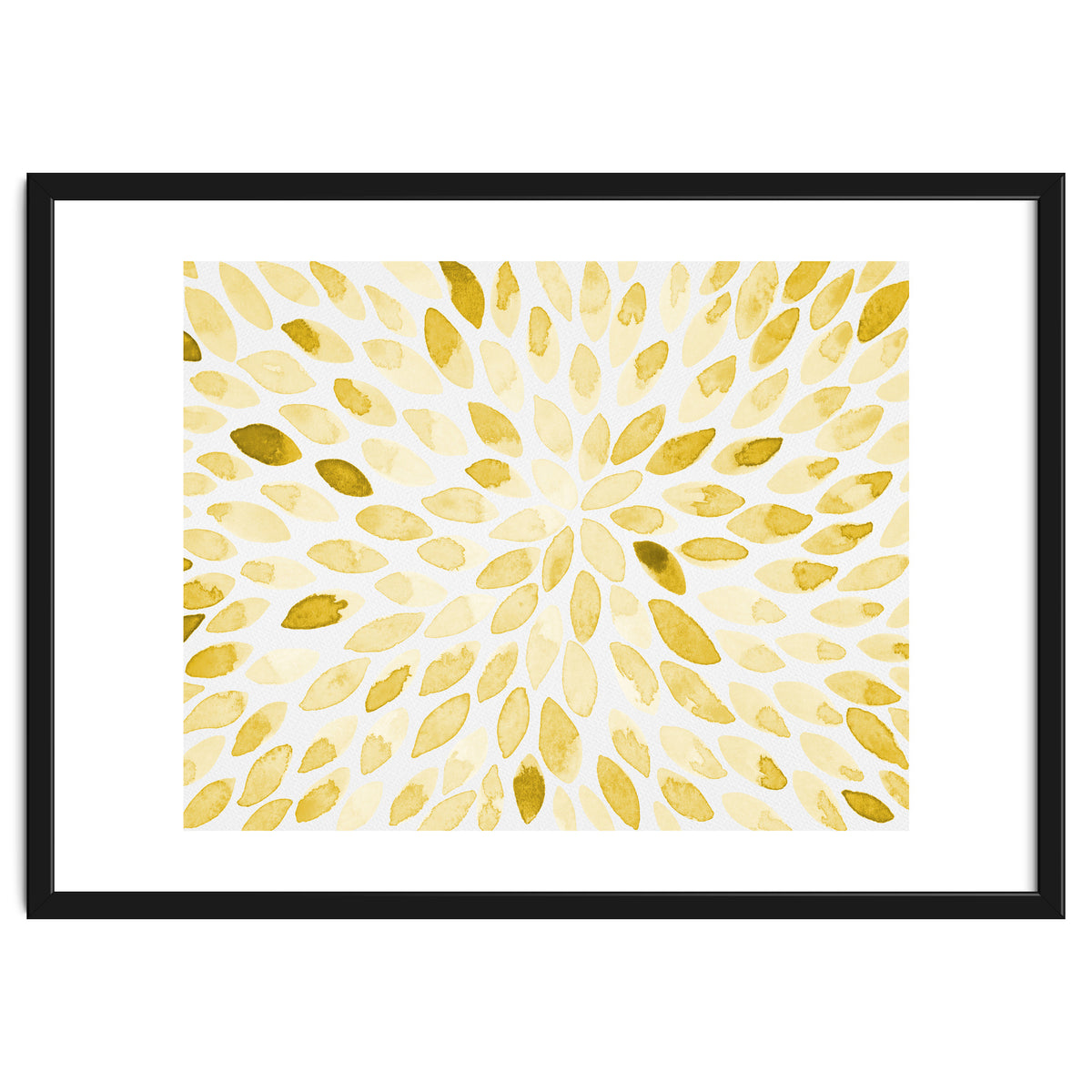 Watercolor Burst Yellow