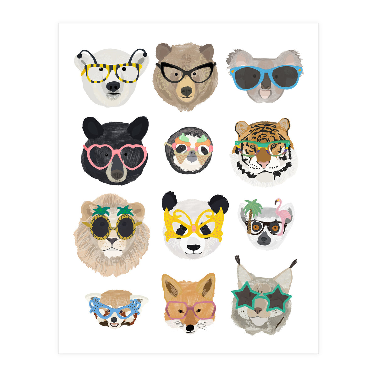 Big Cats in Glasses (Print Only)