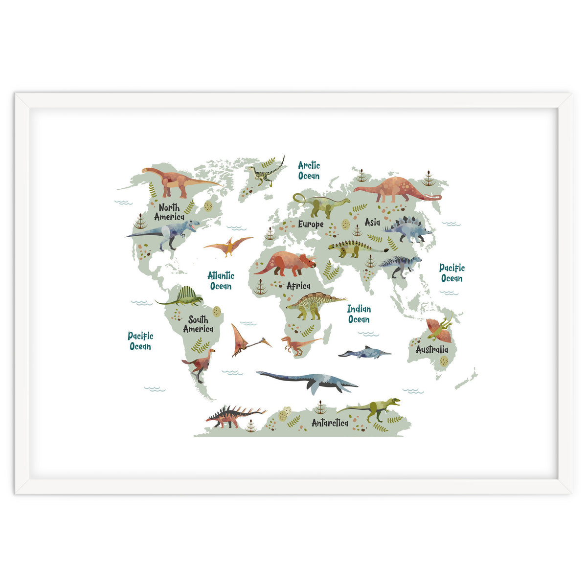 Dinosaur World Map