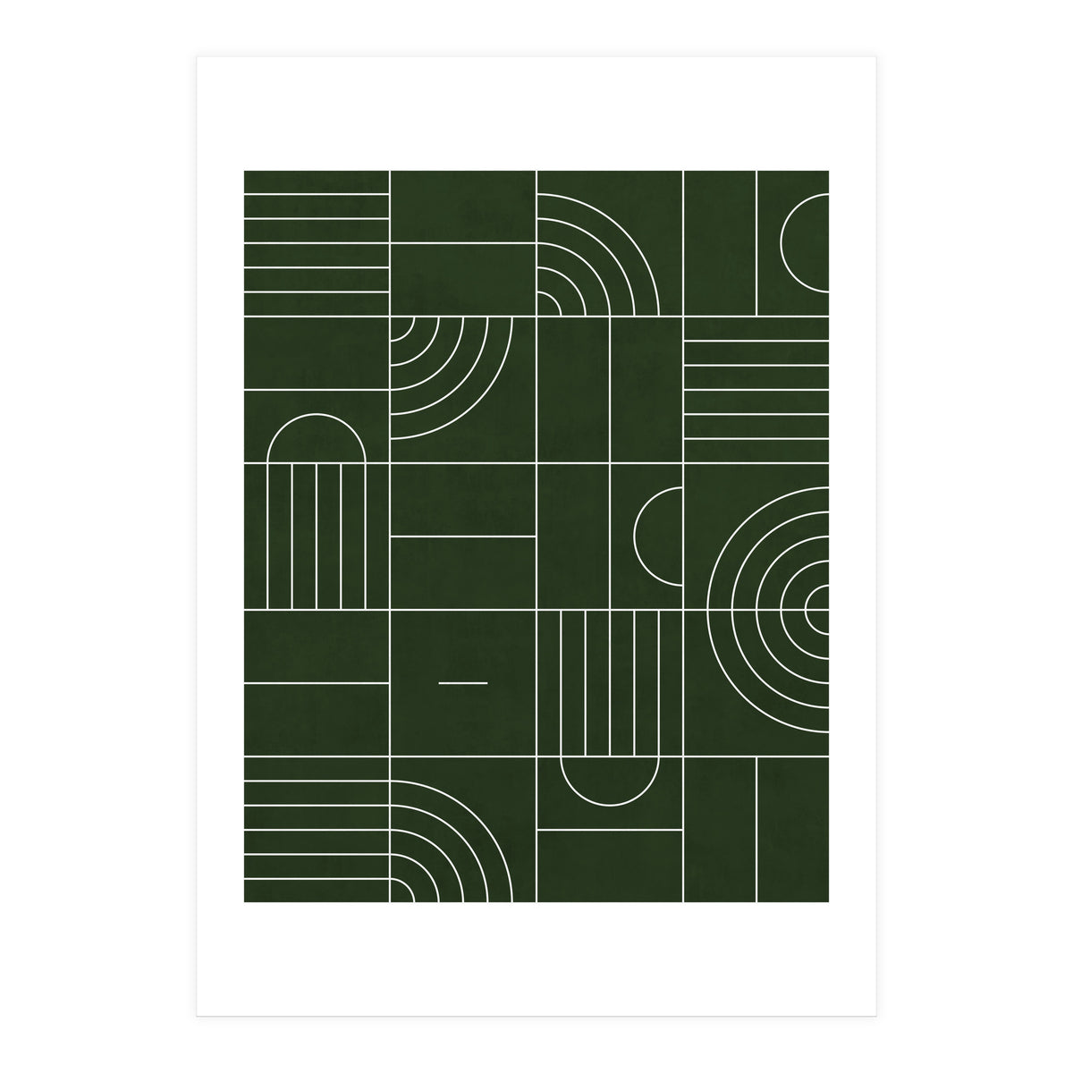 My Favorite Geometric Patterns No.24 - Deep Green (Print Only)