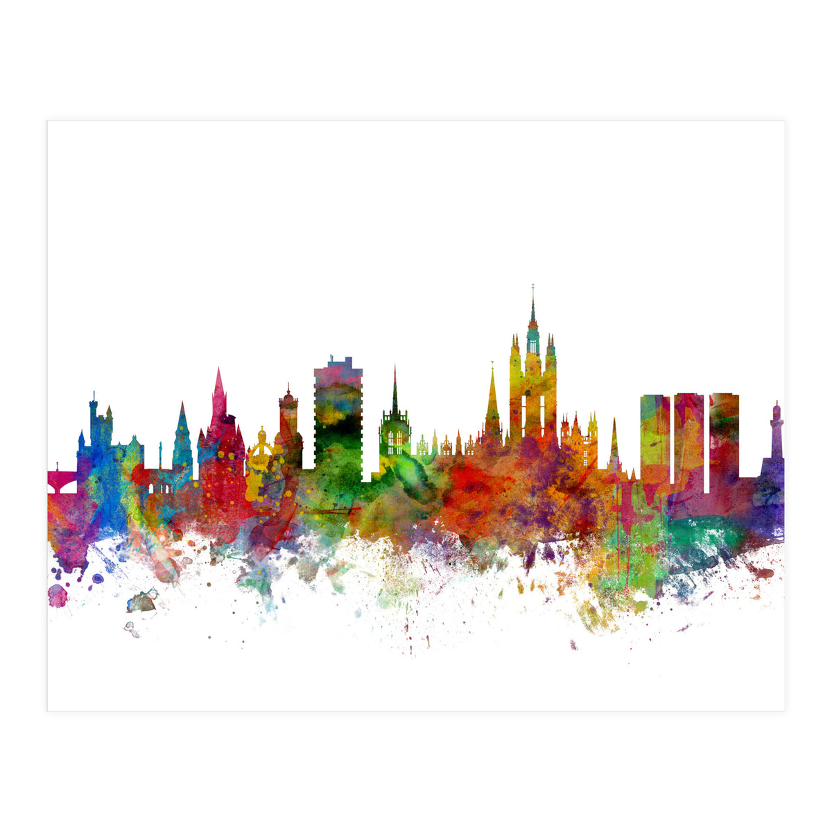 Aberdeen Scotland Skyline (Print Only)