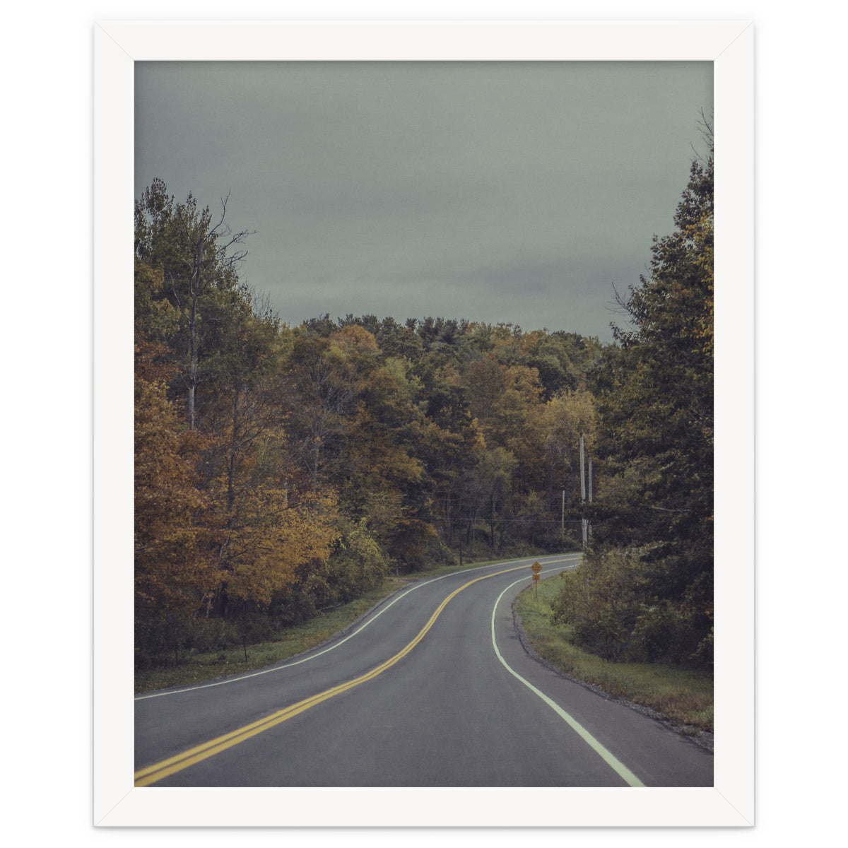 Fall Road in Upstate New York