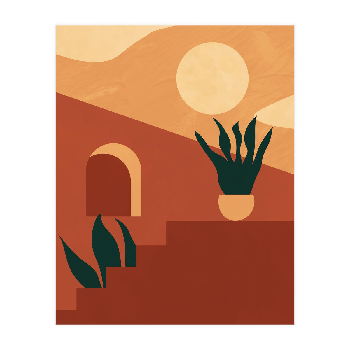 Boho  Desert Terracotta Print (Print Only)