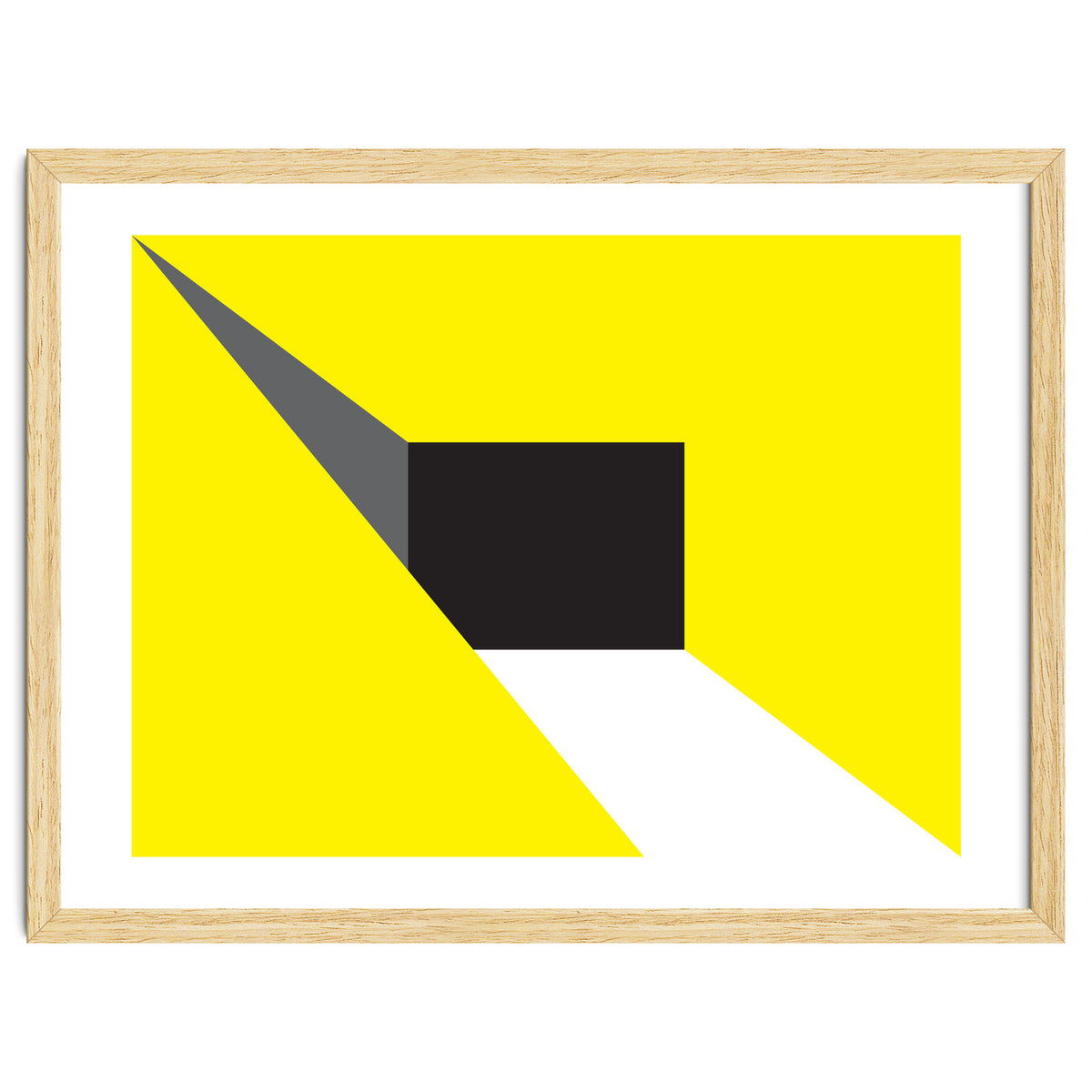 Geometric Shapes No. 20 - yellow, black & grey