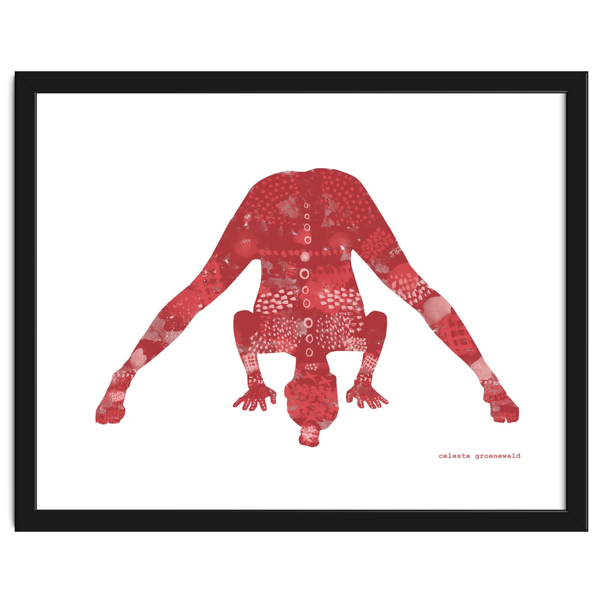 Prasarita Padottanasana in Red