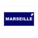 Let`s go to Marseille, France! Blue road sign (Print Only) thumbnail