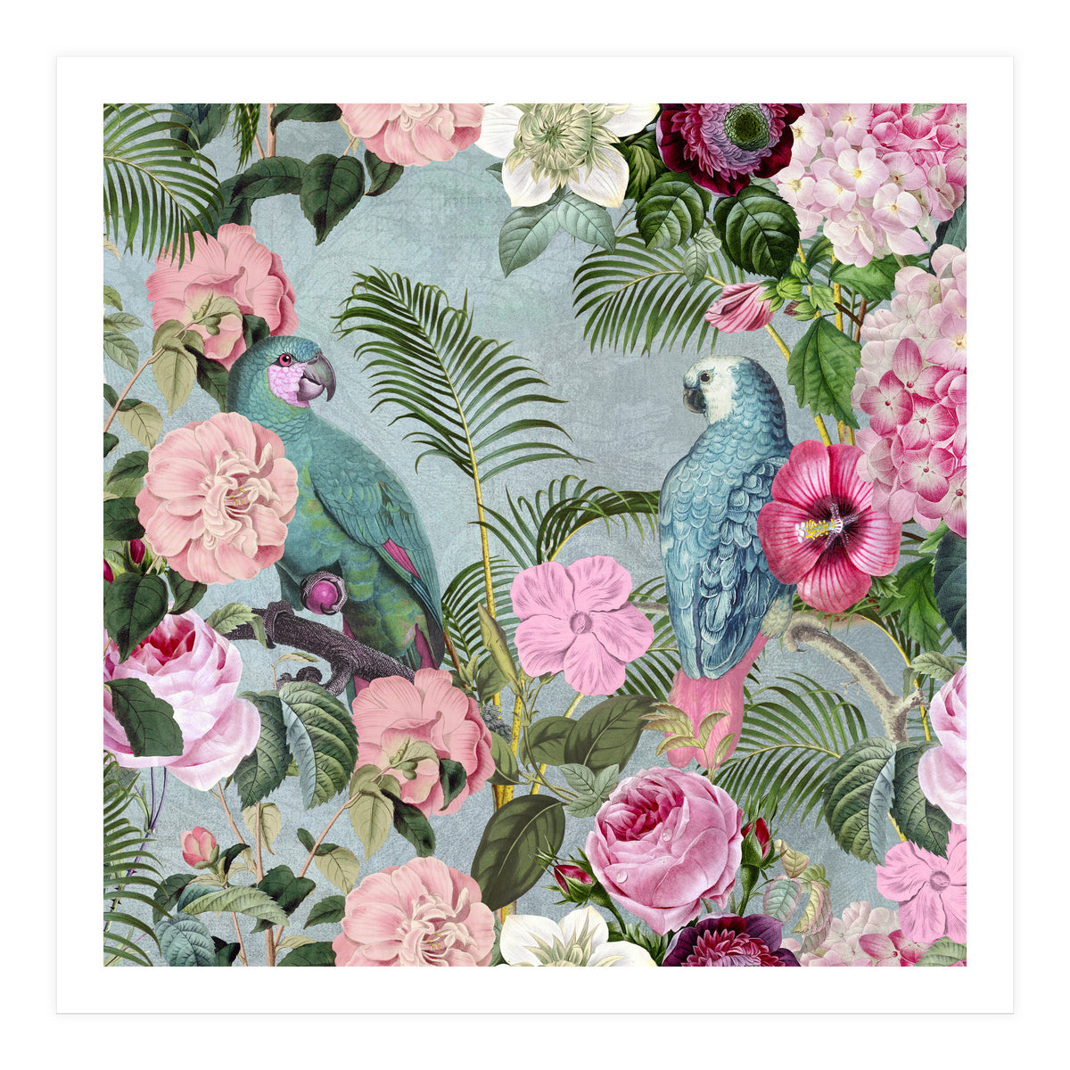 Jungle Rendevous Square  (Print Only)